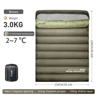 BSWOLF 2 Person Camping Sleeping Bag Four Seasons Portable Winter Sleeping Bag for Outdoor Camp Travel Hiking