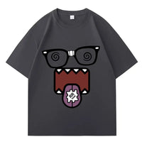 Domo Kun Funny Meme T Shirts Men's Women Clothes Classic Cotton Casual Tee Shirts Short Sleeve Summer T-shirt Tops Streetwear Quick Pick Grocers