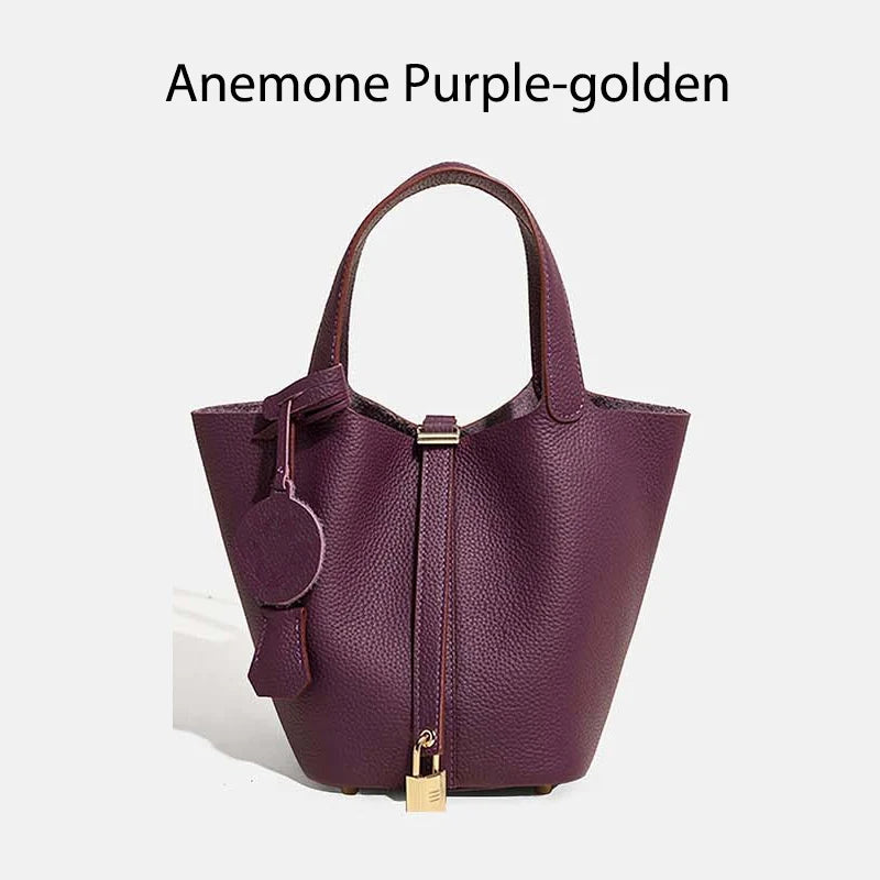 MENDY Women Bags Handbags Bucket Bag Real Leathe Fashion Tote Bag Genuine Leather Luxury Desginer Big Size Large Lady Hand Bags Quick Pick Grocers