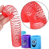 12PCS for Kids Girls Boys Smiling Face Spring Rainbow Magic Fidget Stress Coil Springs Bulk Mini Toys Party Favors Toys Econic Blanks