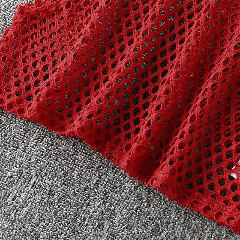 Sexy Black/Red Hollow Out Crop Top 2023 Mesh T-shirt Female Loose Fashion Summer Basic Tops For Women Fishnet Shirt Quick Pick Grocers
