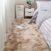 Soft Area Rugs Bedroom Carpet Fluffy Non-slip Tie-Dyed Fuzzy Shag Plush Soft Shaggy Bedside Rug Living Room Carpet Quick Pick Grocers