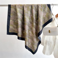 90*90Cm Square Scarf Twill Silk Feeling Women Head Shawls and Wraps Luxury Hair Tree Print Neck Scarves Hijab Bandana Pashmina Econic Blanks