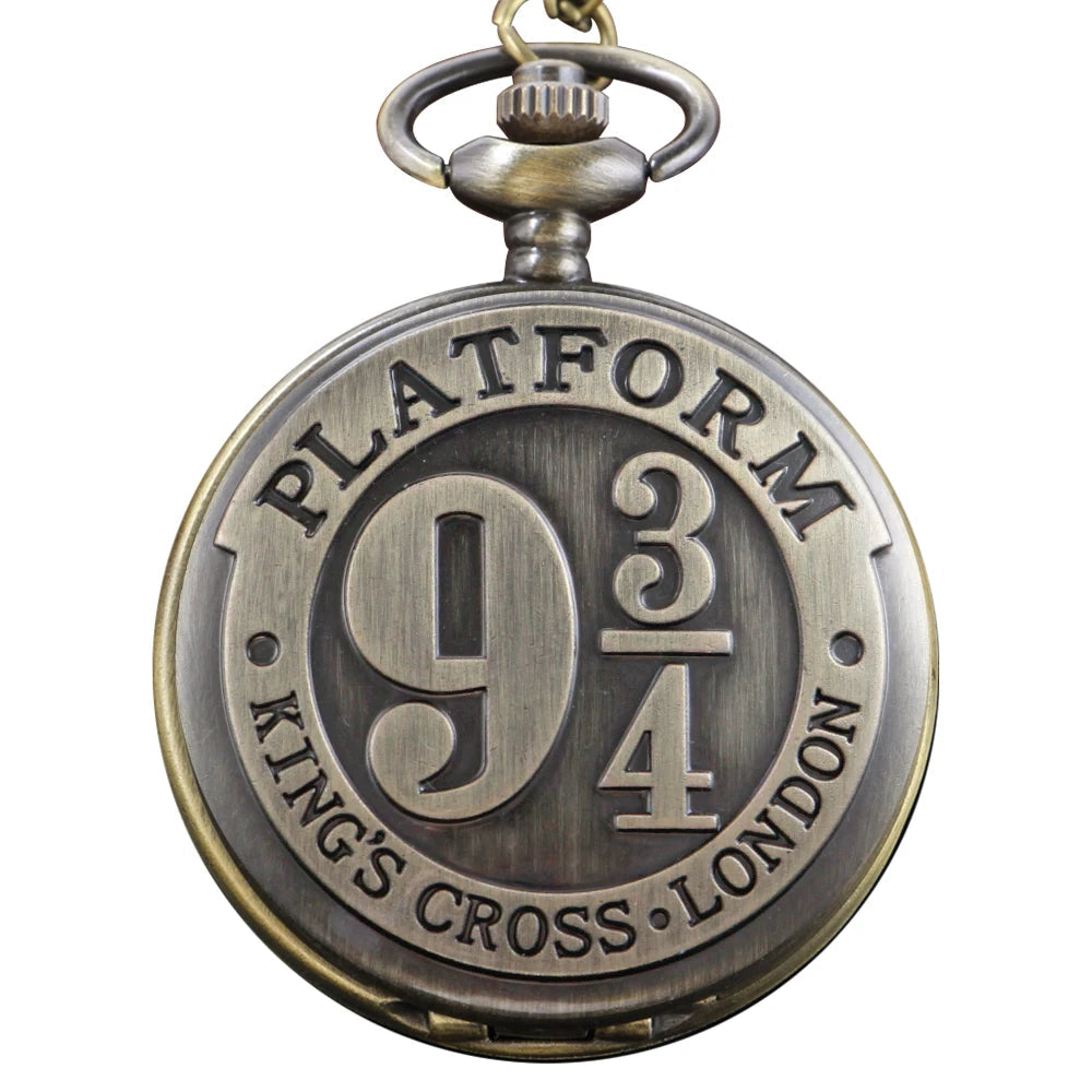 Bronze Mysterious Number Puzzle Men's and Women's Pendant Quartz Pocket Watch Retro Fashion Necklace Student's Best Gift Quick Pick Grocers