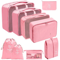 7/8/9/10 Pcs Set Travel Organizer Storage Bags Suitcase Packing Cubes Set Cases Portable Luggage Clothes Shoe Tidy Pouch Folding Econic Blanks
