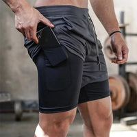 Camo Running Shorts Men Gym Sports Shorts 2 In 1 Quick Dry Workout Training Gym Fitness Jogging Short Pants Summer Men Shorts Econic Blanks