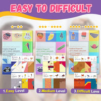 Origami Kit 30/96 Sheets Origami Paper Craft Guiding Book DIY Art Craft Projects Supplies for Beginners Children Kids Boys Girls Quick Pick Grocers