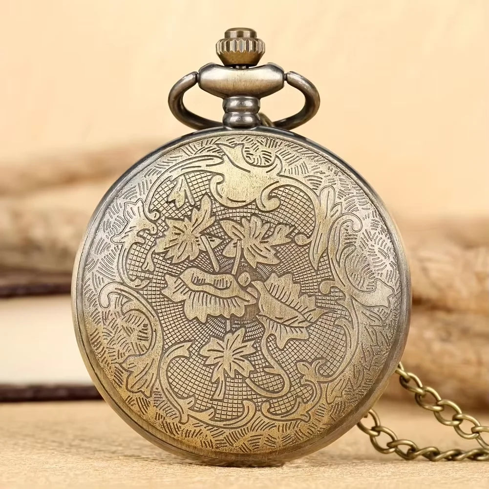 1 piece of retro fashion Halloween triangle captain retro pocket watch creative necklace watch pocket watch Quick Pick Grocers