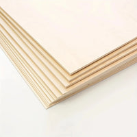 4Pcs/8pcs/15Pcs 6X4in/15X10cm Rectangle Unfinished Wood Sheets for Crafts House Aircraft Ship Boat Arts, DIY Wooden Econic Blanks