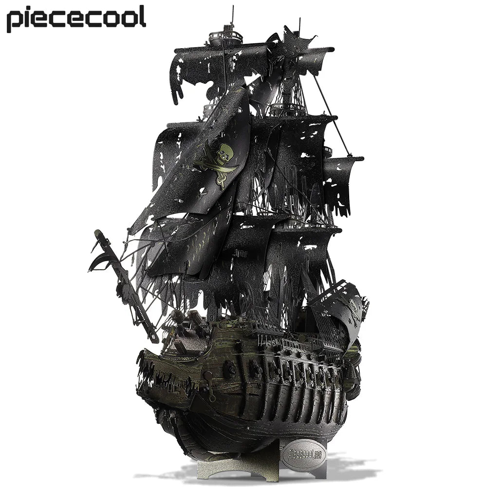 Piececool 3D Metal Puzzle The Flying Dutchman Model Building Blocks Pirate Ship Jigsaw for Teens Brain Teaser DIY Toys Purest Peak