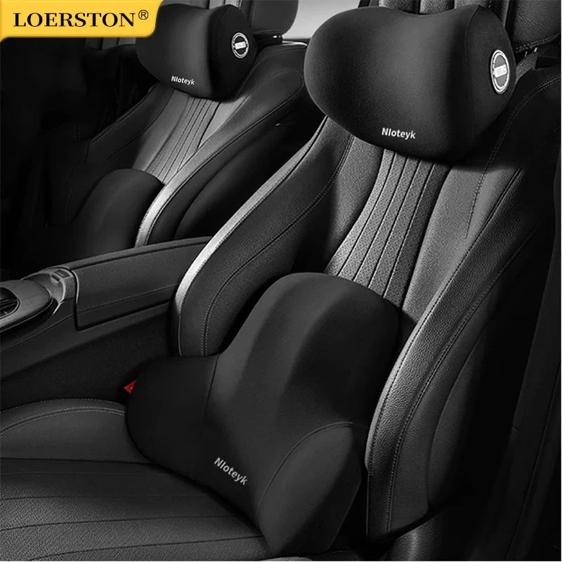 Memory Foam Car Neck Cushion Car Lumbar Support For Car Supplies Universal Neck Pillow Waist Cushion Car Seat Car Accessories Econic Blanks