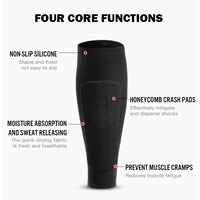 1Pcs Football Shin Guard Socks Sleeves with Foam,Calf Compression Sleeve Honeycomb Pads,Sports Legging & Soccer Equipment Quick Pick Grocers