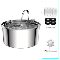 Stainless Steel Pet Water Feeder Cat Automatic Water Fountain USB Electric Mute for Cat Dog Filter Fountain Smart Drinking Bowl Econic Blanks