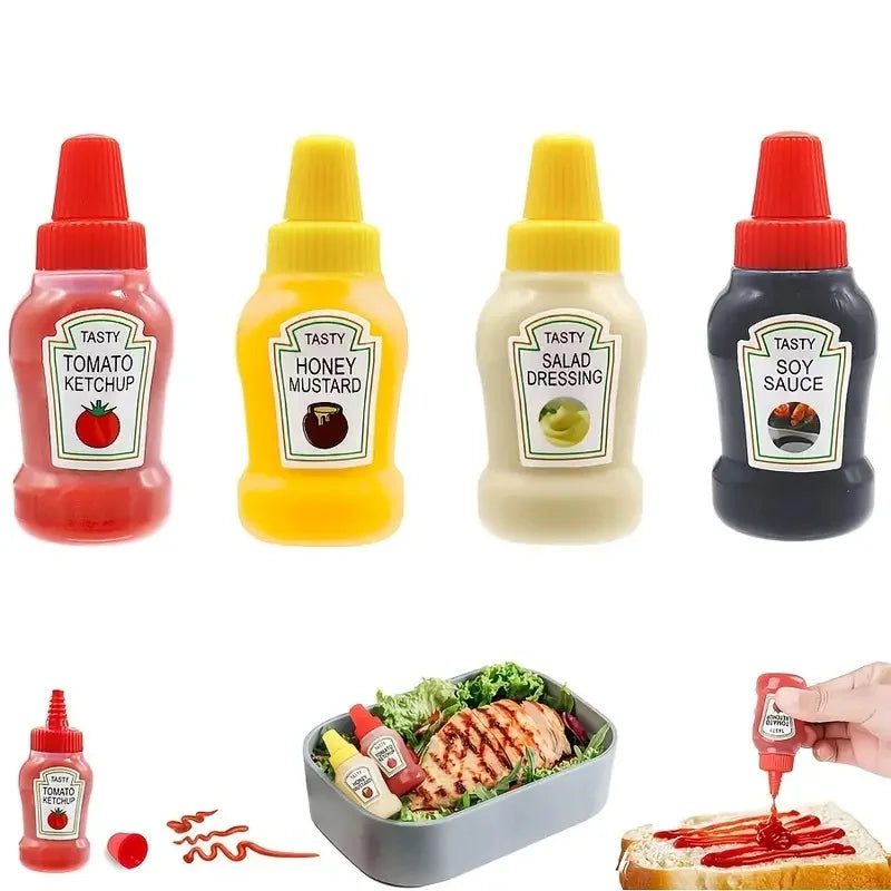 25ml Mini Condiment Bottle Camping Squeeze Bottles for Cookware Bbq Ketchup Oil Cruet Soy Sauce Kitchen Essentials Salads Tools Quick Pick Grocers