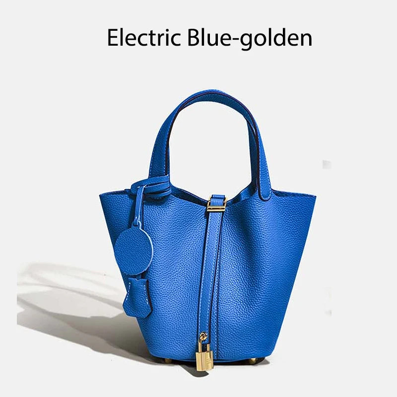 MENDY Women Bags Handbags Bucket Bag Real Leathe Fashion Tote Bag Genuine Leather Luxury Desginer Big Size Large Lady Hand Bags Quick Pick Grocers