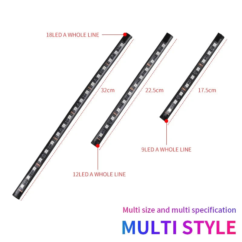 Neon LED Car Interior Ambient Foot Strip Light Kit Accessories RGB Backlight Remote App Music Control Auto Decorative Lamp Econic Blanks