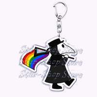 Cute Lgbt Halloween Keychain for Accessories Bag Gay Pride Lgbtq Spooky Ghost Lesbian Keyring Jewelry Rainbow Fans Friends Gifts Quick Pick Grocers