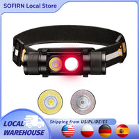 H25LR LED 90 High CRI Rechargeable Headlamp Powerful Lightweight Head Flashlight with Bright White Light  660nm Deep Red Torch