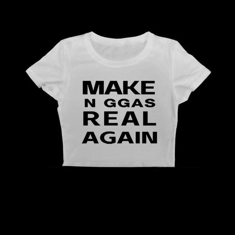 Gothic Hip Hop Sexy Women's Short Sleeve T-Shirt Harajuku Punk Letter Print Casual Crop Top Chic Y2K Retro Emo Girls Streetwear Quick Pick Grocers
