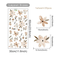 Boho Flowers Wall Stickers Child Watercolor Bedroom Living Room Home Decor Art Eco-frienly Removable Decals PVC Murals Econic Blanks