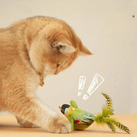 Indoor Interactive Birds Toy for Cat Chasing Teasing Toy Sounding Catnip Cat Teaser Toy Self-hilarity Wall Hanging Birds Cat Toy Econic Blanks