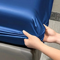 Modern Satin Fitted Sheet Ice Silk Bedspread Quick Pick Grocers