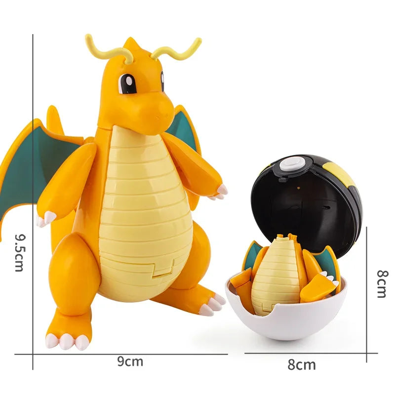 Pokemon Figures Toys Pocket Monsters Ball Model Pikachu Gengar Pokeball Dragonite Snorlax Pokeball Action Figures Toy Quick Pick Grocers