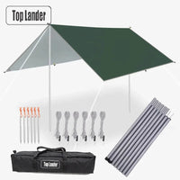 4x4m 5x3m 4x3m 3x3m Ultralight Waterproof Tarp Tent Large Camping Awning Sun Shelter Garden Canopy Outdoor Beach Shade Hiking Econic Blanks