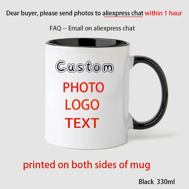 Personalised Your Photo Mug, Custom NAME IMAGE  Cup,Customize Coffee Mugs, Tea Cups, Mothers' day, Fathers' day Wedding Gift Quick Pick Grocers