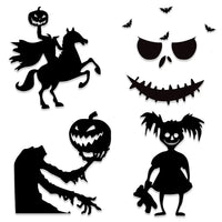 Halloween decoration room door stickers window decor skeleton hand pumpkin DIY devil witch hat glass window stickers ghost Econic Blanks