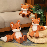 35cm/50cm Cute Fluffy Fox Plush Toy Soft Cartoon Orange Foxes Stuffed Doll Appease Birthday Gift Purest Peak