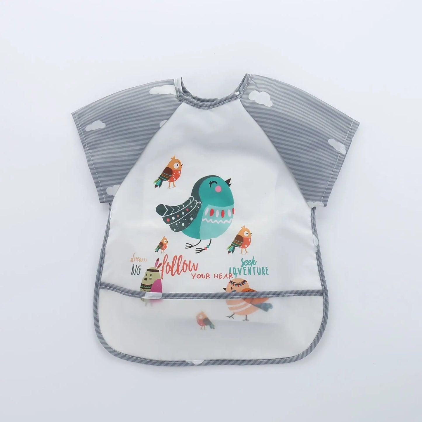 Waterproof EVA Full Sleeve Baby Bibs Children Apron Long Sleeve Feeding Smock Kids Eating Breastplate Infant Scarf Clothing Quick Pick Grocers