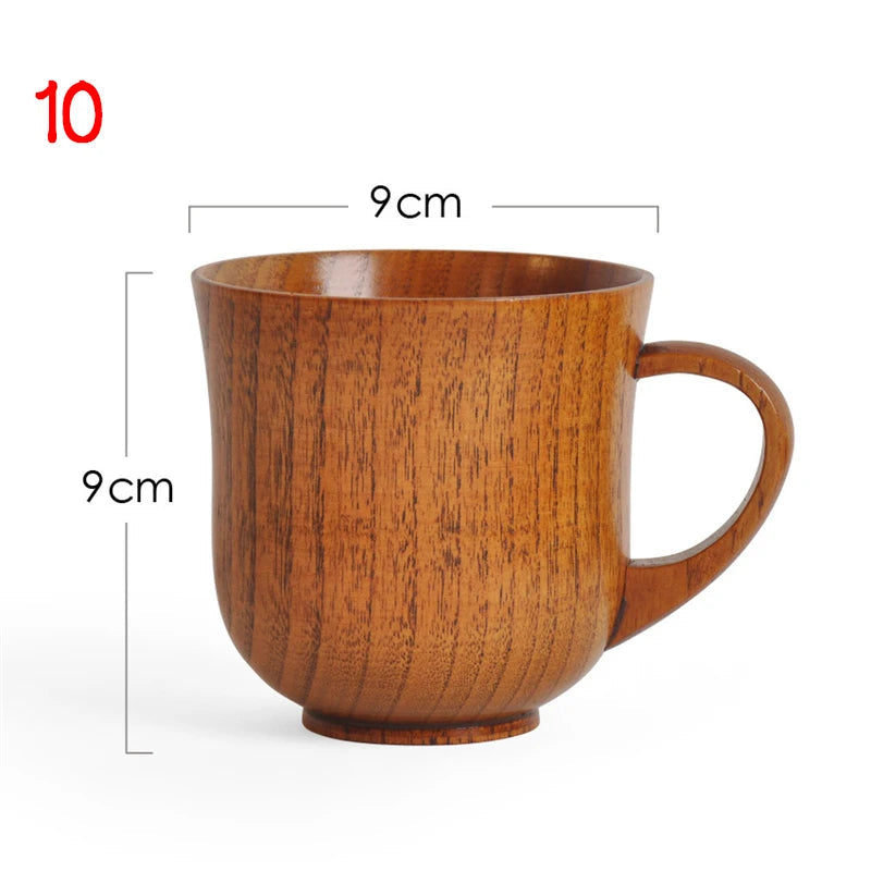 Wooden Big Belly Cups Handmade Natural Spruce Wood Cups Beer Tea Coffee Milk Water Cup Kitchen Bar Drinkware for Kitchen Quick Pick Grocers