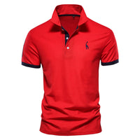 Dropshipping Polo Giraffe Shirt Men Quality Embroidery Summer Short Sleeve Polo Casual Business Social Mens Polos BR Size Quick Pick Grocers