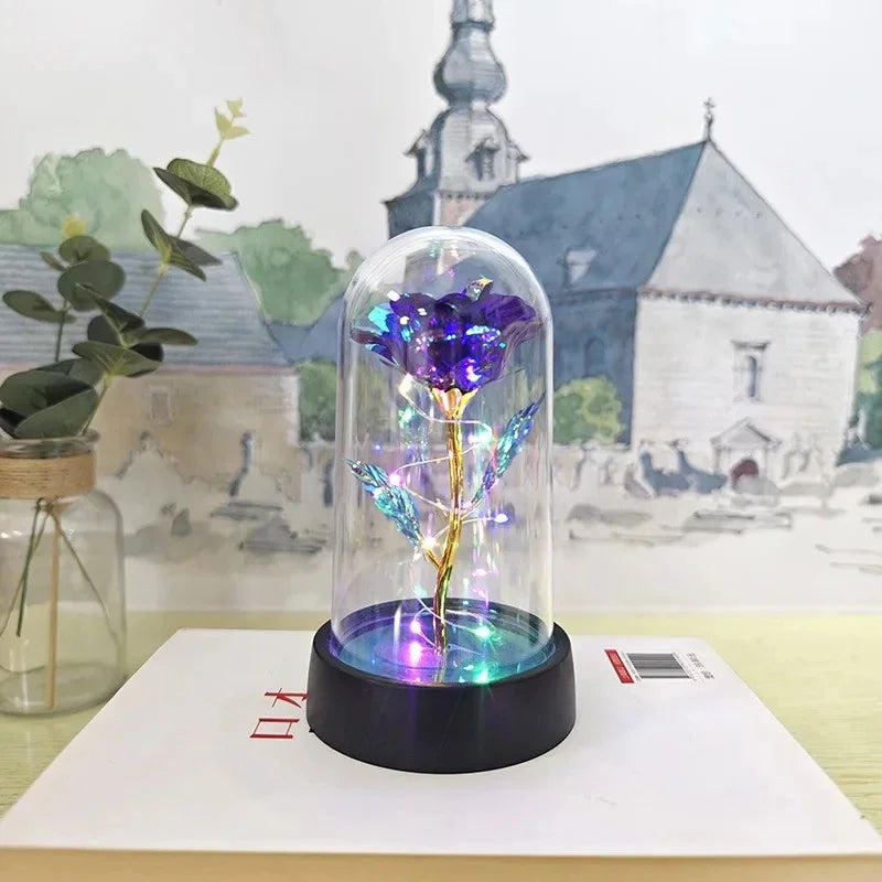 Rose Light Beautiful Realistic Looking Night Light Rose Eternal Flower Party Supplies LED Simulation Rose Flower Valentine's Day Quick Pick Grocers