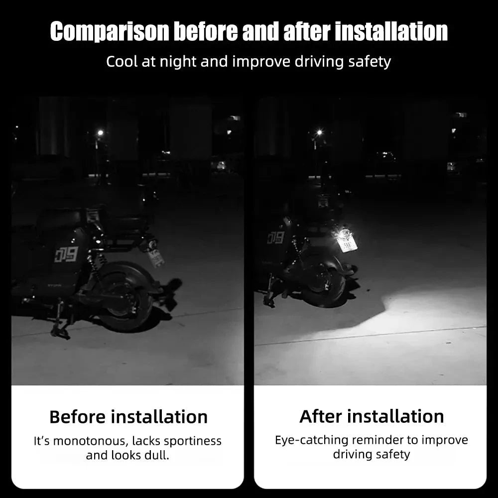 2pcs LED Devil's Eye License plate light Headlight For Car Motorcycl Universal Modified Decoration single light car Accessories Econic Blanks