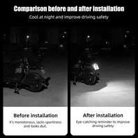 2pcs LED Devil's Eye License plate light Headlight For Car Motorcycl Universal Modified Decoration single light car Accessories Econic Blanks
