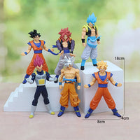 Anime 17-18CM Dragon Ball Z Super Saiyan Son Goku Broly Vegeta Anime Action Figure Model Gifts Collectible Figurines for Kids Quick Pick Grocers