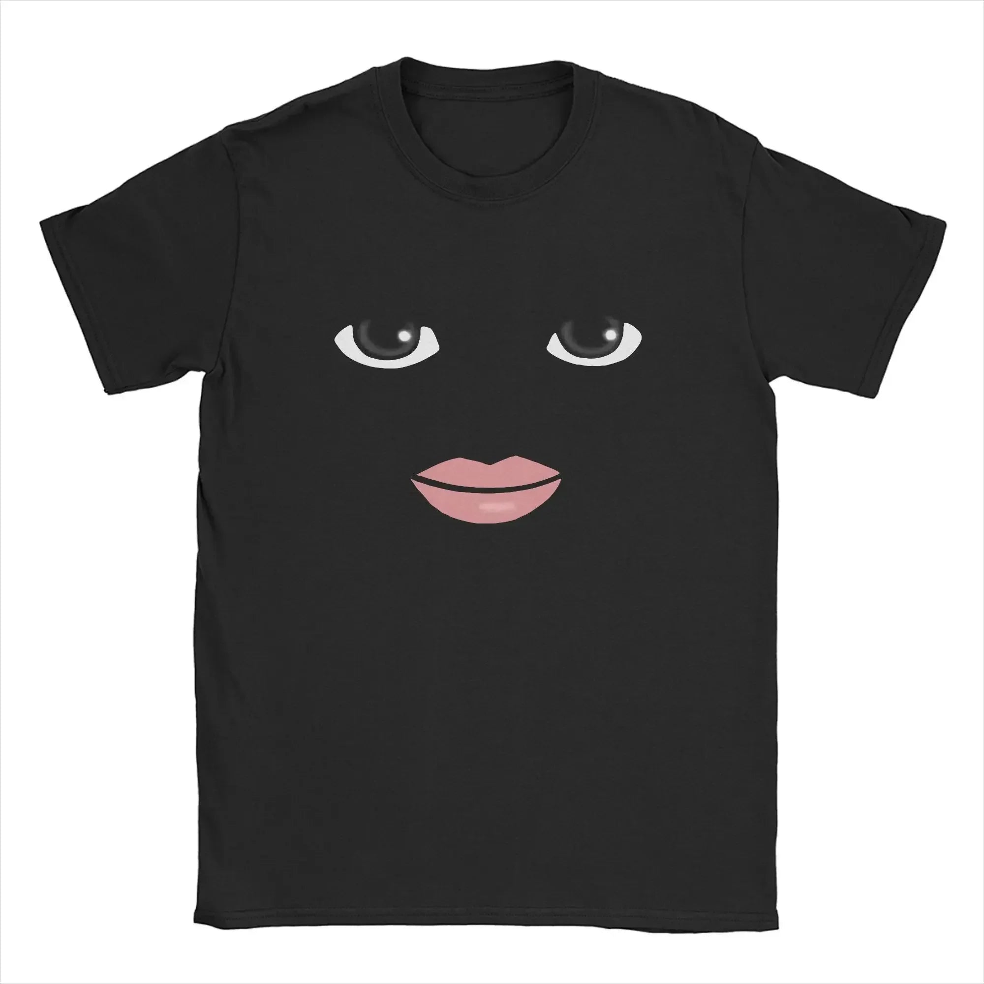 Round Neck Short Sleeve Clothing Summer Novelty Harajuku Streetwear Robot Robloxs Woman Face Game Tshirt Aesthetic Clothes Quick Pick Grocers