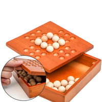 1Set Europe Board Game Single Chess Peg Solitaire Diamond Move Independently Cognitive Ability Toy Classical Educational Toys Econic Blanks
