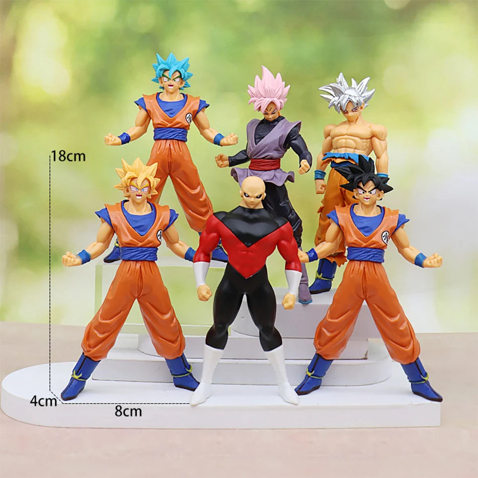 Anime 17-18CM Dragon Ball Z Super Saiyan Son Goku Broly Vegeta Anime Action Figure Model Gifts Collectible Figurines for Kids Quick Pick Grocers