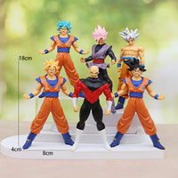 Anime 17-18CM Dragon Ball Z Super Saiyan Son Goku Broly Vegeta Anime Action Figure Model Gifts Collectible Figurines for Kids Quick Pick Grocers