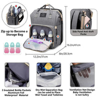 Mommy Bag Lightweight Portable Folding Crib Bed Large-capacity Travel Maternity Bags Baby Backpack Female Mommy Outting Bag Econic Blanks