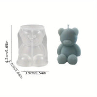 Silicone Bear Mold for Scented Candles, Soap Making and Resin Casting - Cute Animal Shape Mold for Home Decor, Aromatherapy Econic Blanks