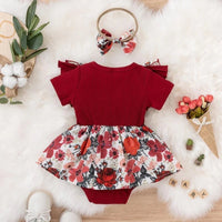 Summer Baby Girl Dress With Bowknot Striped Jumpsuit Cotton Dress For Newborn Floral Clothes Baby Crawling Clothes Quick Pick Grocers