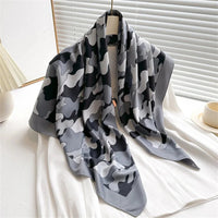 90*90Cm Square Scarf Twill Silk Feeling Women Head Shawls and Wraps Luxury Hair Tree Print Neck Scarves Hijab Bandana Pashmina Econic Blanks