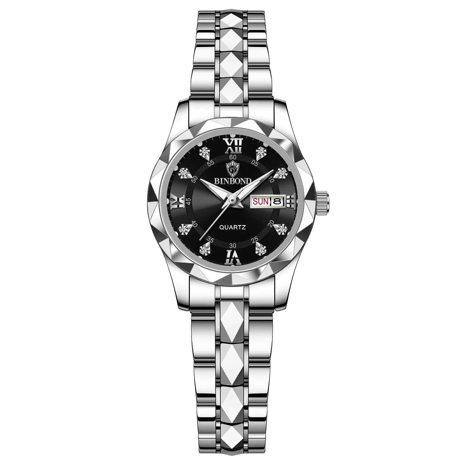 BINBOND B2521 Top Brand Luxury Fashion Business Womens Quartz Watches 30M Waterproof Week Date Clock Sport Womens Wristwatch Quick Pick Grocers