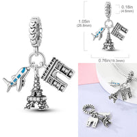 2025 Hot Sale Charms Bead 925 Sterling Silver Pink Butterfly Luminous Firefly Dangle Fit Bangle Bracelet Necklace DIY Jewelry Econic Blanks