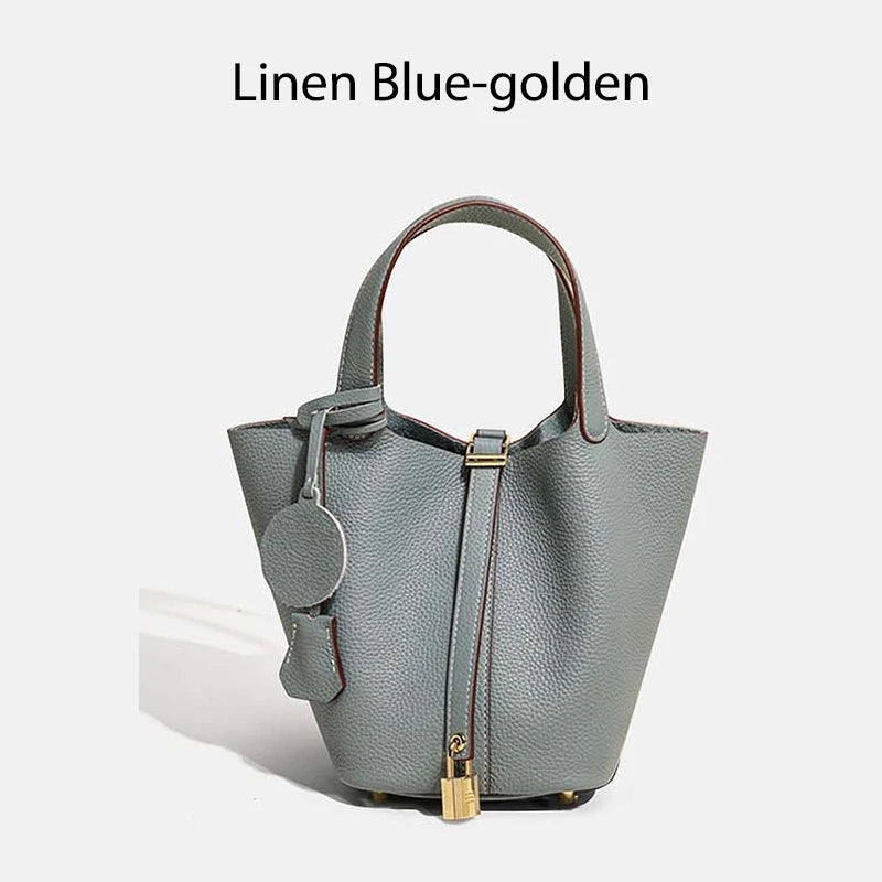MENDY Women Bags Handbags Bucket Bag Real Leathe Fashion Tote Bag Genuine Leather Luxury Desginer Big Size Large Lady Hand Bags Quick Pick Grocers