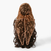 Elegant Lace Scarf Hollow Out Embroidery Foulard Bandana Solid Color Triangular Scarf Thin Vintage HandkerChiefs for Hair Woman Quick Pick Grocers